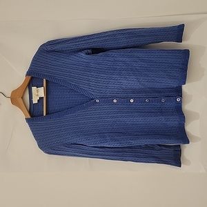 Escada Beaded Blue Cardigan‎ size 44 US 12